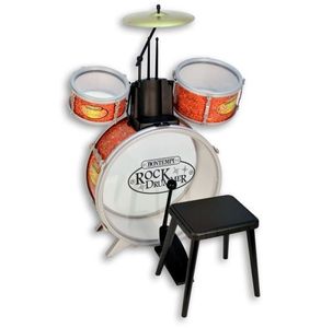 Bontempi drumstel RockDrummer 6 delig oranje S