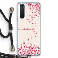 Hartjes en kusjes: Sony Xperia 5 II Transparant Hoesje met koord
