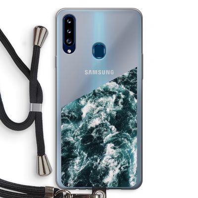 Zee golf: Samsung Galaxy A20s Transparant Hoesje met koord