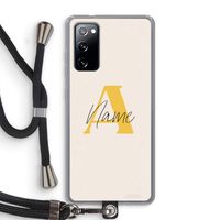 Amber Script: Samsung Galaxy S20 FE / S20 FE 5G Transparant Hoesje met koord