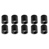 Mat Zwarte Opbouwspot Rond 10-Pack GU10 - Aluminium Ø90mm