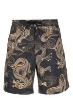 Maharishi short de bain à motif graphique - Noir - thumbnail