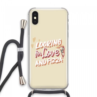 Pizza is the answer: iPhone XS Max Transparant Hoesje met koord