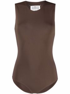 Maison Margiela body à détails de coutures - Marron