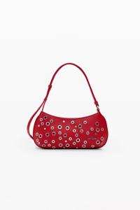 Handtas met studs - RED - U