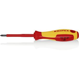 Knipex KNIPEX 98 24 01 VDE Kruiskop schroevendraaier PH 1 Koplengte: 80 mm DIN EN 60900