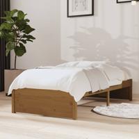 Bedframe massief hout honingbruin 75x190 cm