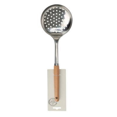 Keukengerei schuimspaan - RVS steel en houten handvat - 32 cm