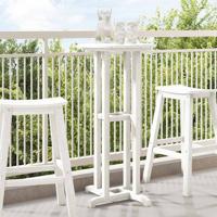 Bartafel Wit 55 x 55 x 107 cm Polyetheen