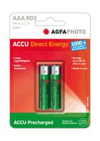 AgfaPhoto HR03 Oplaadbare AAA batterij (potlood) NiMH 950 mAh 1.2 V 2 stuk(s) - thumbnail