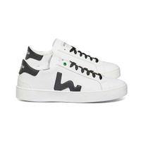 Womsh - Vegan Snik White Black - Veganistische Sneaker - Iconisch model - Unisex 36 - thumbnail