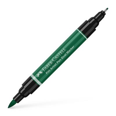 Faber Castell Tekenstift Pitt Artist Pen duo marker - 264 donker phthalogroen