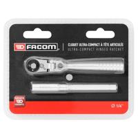 Facom R.180PB Compacte ratel 1/4" met flexibele kop 180°