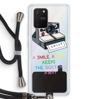 Smile: Samsung Galaxy S10 Lite Transparant Hoesje met koord Smile: Samsung Galaxy S10 Lite Transparant Hoesje met koord
