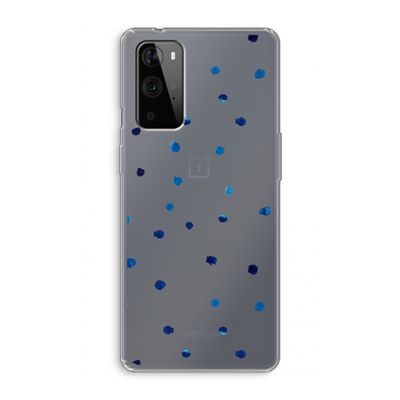Blauwe stippen: OnePlus 9 Pro Transparant Hoesje