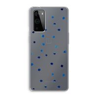 Blauwe stippen: OnePlus 9 Pro Transparant Hoesje