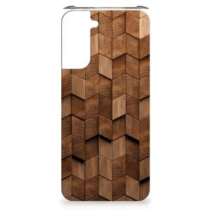 Stevig Telefoonhoesje voor Samsung Galaxy S21 Wooden Cubes
