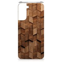 Stevig Telefoonhoesje voor Samsung Galaxy S21 Wooden Cubes - thumbnail