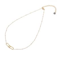 Go Dutch Label Ketting met 2 Schakels Goud