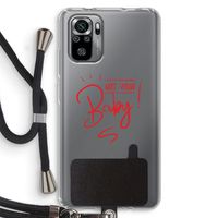 Not Your Baby: Xiaomi Redmi Note 10S Transparant Hoesje met koord