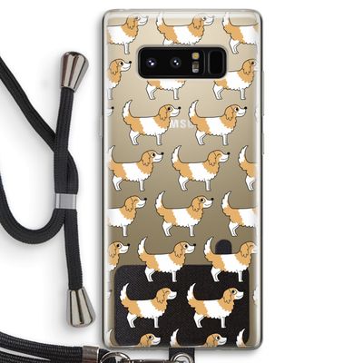 Doggy: Samsung Galaxy Note 8 Transparant Hoesje met koord