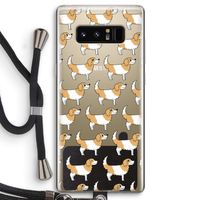 Doggy: Samsung Galaxy Note 8 Transparant Hoesje met koord