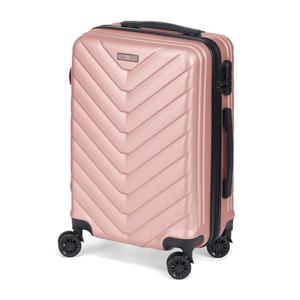 Cabine handbagage reis trolley koffer - zwenkwielen - 57 x 38 x 23 cm - 48 liter - roze