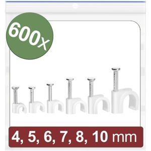 Quadrios 24CA426 Spijkerclip 24CA426 Bundel-Ø (bereik) 2 tot 10 mm Wit 600 stuk(s)