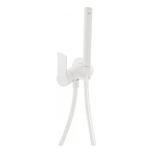 Bidetkraan met handdouche Tres Loft | Opbouw | Mengkraan | 1-hendel | Rond | Wit mat