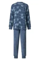 Velours dames pyjama -Hart - Warme winter pyjama dames