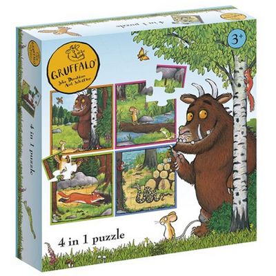 Gruffalo 4in1 Puzzel 4-16 Stukjes Gruffalo 4in1 Puzzel 4-16 Stukjes