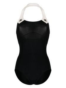 CHANEL Pre-Owned maillot de bain à logo CC (1990-2000) - Noir