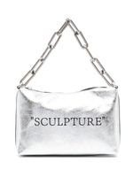 Off-White sac porté épaule Block Pouch en cuir - Argent - thumbnail