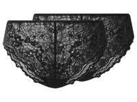 esmara Set van 2 dames onderbroeken (Zwart, M (40/42))