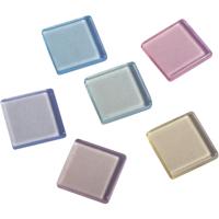 Rayher Mozaiek steentjes/tegeltjes - 410x stuks - pastel mix - 1 cm - kunststof Rayher Mozaiek steentjes/tegeltjes - 410x stuks - pastel mix - 1 cm - kunststof