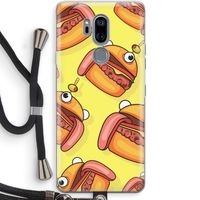 Hamburger: LG G7 Thinq Transparant Hoesje met koord Hamburger: LG G7 Thinq Transparant Hoesje met koord