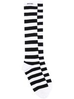 Moschino chaussettes à rayures - Noir