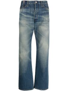 Junya Watanabe MAN jean droit à patch Pop-Art - Bleu