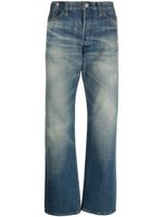 Junya Watanabe MAN jean droit à patch Pop-Art - Bleu