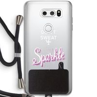 Sparkle quote: LG V30 Transparant Hoesje met koord