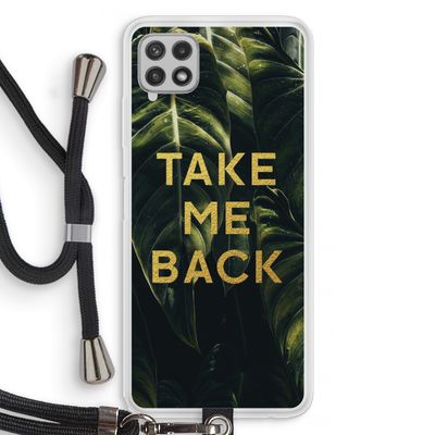 Take me back: Samsung Galaxy A22 4G Transparant Hoesje met koord