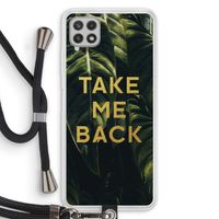 Take me back: Samsung Galaxy A22 4G Transparant Hoesje met koord