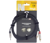 Stagg NYC3/MPS2CMR mini-jack naar RCA kabel