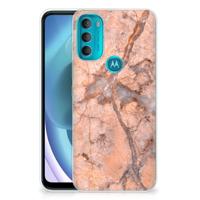 Motorola Moto G71 5G | TPU | Siliconen hoesje | Marmer Oranje