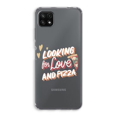 Pizza is the answer: Samsung Galaxy A22 5G Transparant Hoesje