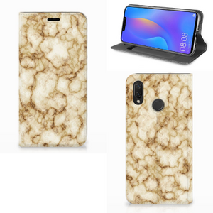 Huawei P Smart Plus Standcase Marmer Goud