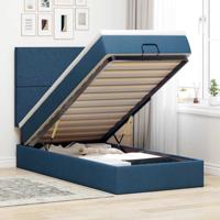 Ottoman bed met matras 90x190cm stof blauw