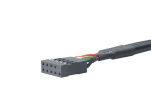Akasa 9-pin/19-pin USB-kabel 0,1 m USB 3.0 19-pin USB 2.0 9-pin Zwart