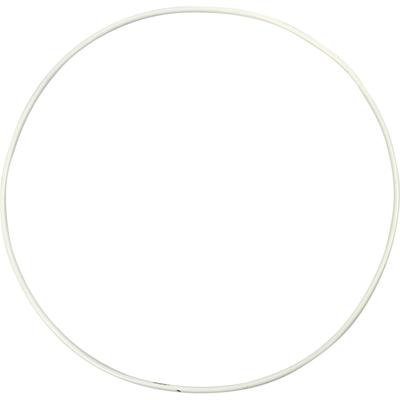 Creativ Company Metalen draadring, d 20 cm, dikte 3 mm, wit, 5 stuk/ 1 doos