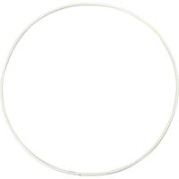 Creativ Company Metalen draadring, d 20 cm, dikte 3 mm, wit, 5 stuk/ 1 doos